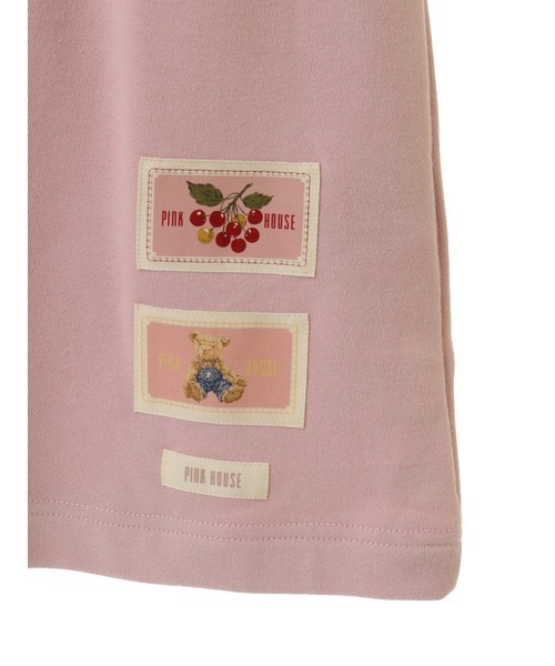 ピンクハウス　スウェット　ワンピース　フード　ロゴ　プリント　2025 ピンク PINK HOUSE（ピンクハウス）の「ロゴプリントフードワンピース
