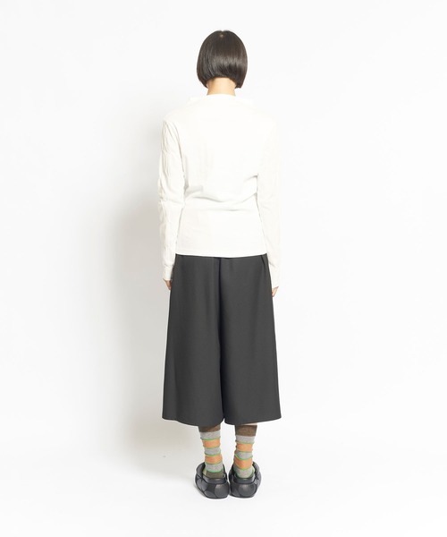 gomme（ゴム）の「リングドット　ハイネックＴ（Tシャツ/カットソー・レディース・ホワイト/ブラック・MEDIUM）」の17枚目の写真