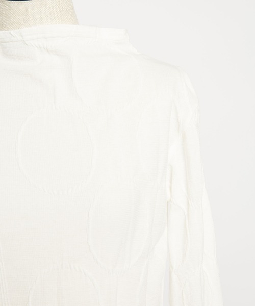 gomme（ゴム）の「リングドット　ハイネックＴ（Tシャツ/カットソー・レディース・ホワイト/ブラック・MEDIUM）」の5枚目の写真