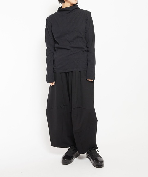 gomme（ゴム）の「リングドット　ハイネックＴ（Tシャツ/カットソー・レディース・ホワイト/ブラック・MEDIUM）」の19枚目の写真