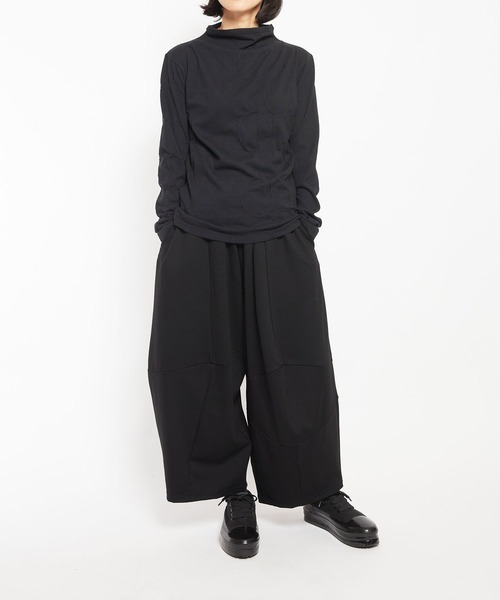 gomme（ゴム）の「リングドット　ハイネックＴ（Tシャツ/カットソー・レディース・ホワイト/ブラック・MEDIUM）」の21枚目の写真