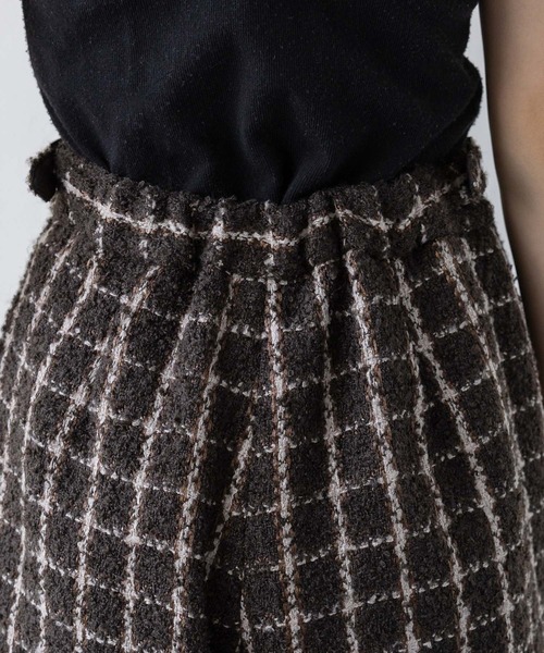 RAGEBLUE(レイジブルー)の「サイドベルト付/ツイードチェックショートパンツ(その他パンツ・レディース・ブラウン・FREE)」の10枚目の写真