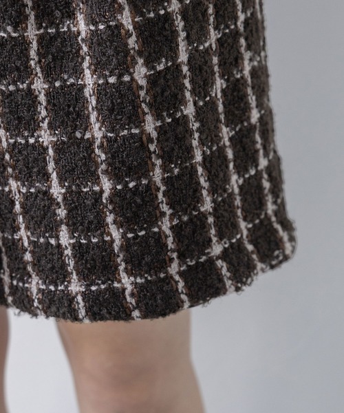 RAGEBLUE(レイジブルー)の「サイドベルト付/ツイードチェックショートパンツ(その他パンツ・レディース・ブラウン・FREE)」の13枚目の写真