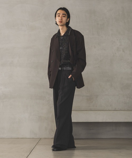 HARE(ハレ)の「【SET UP対応】ラメツイードワイドトラウザー(HARE)(その他パンツ・メンズ・ブラック/ベージュ・SMALL/MEDIUM)」の10枚目の写真