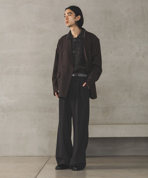 HARE(ハレ)の「【SET UP対応】ラメツイードワイドトラウザー(HARE)(その他パンツ・メンズ・ブラック/ベージュ・SMALL/MEDIUM)」の11枚目の写真