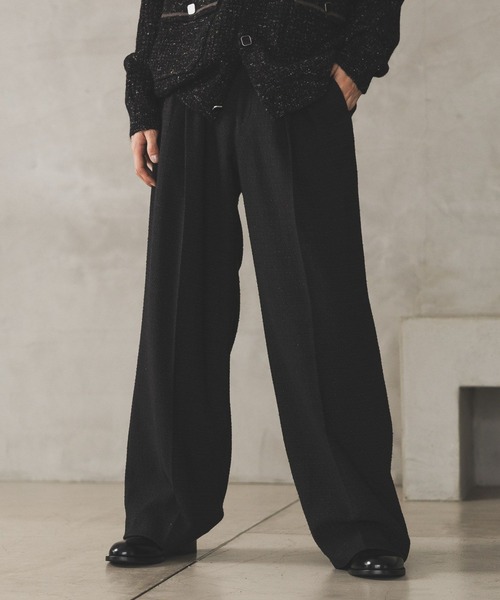 HARE(ハレ)の「【SET UP対応】ラメツイードワイドトラウザー(HARE)(その他パンツ・メンズ・ブラック/ベージュ・SMALL/MEDIUM)」の15枚目の写真