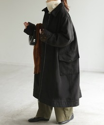 HUG.U（ハグユー）の「袖刺繍 ステンカラーコート（ステンカラーコート）」