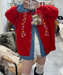Alley Tokyo | もこもこBIG花刺繍カーデ(カーディガン/ボレロ)