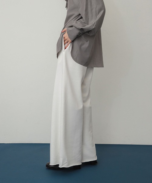 SENSE OF PLACE by URBAN RESEARCH（センスオブプレイスバイアーバンリサーチ）の「セルフカットスウェットパンツ（スウェットパンツ・レディース・ネイビー/グレー/オフホワイト・ONE）」の6枚目の写真