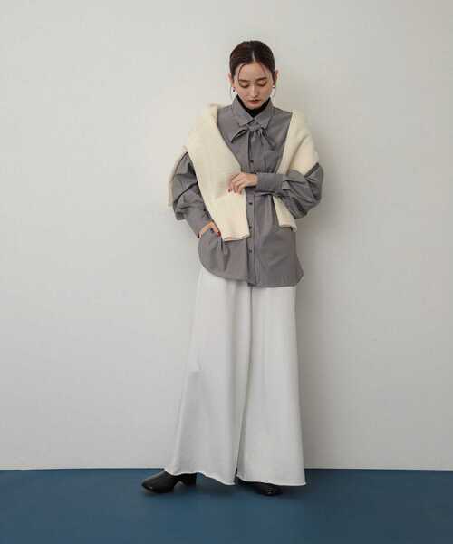 SENSE OF PLACE by URBAN RESEARCH（センスオブプレイスバイアーバンリサーチ）の「セルフカットスウェットパンツ（スウェットパンツ・レディース・ネイビー/グレー/オフホワイト・ONE）」の8枚目の写真