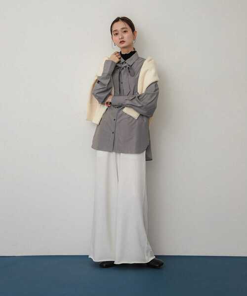 SENSE OF PLACE by URBAN RESEARCH（センスオブプレイスバイアーバンリサーチ）の「セルフカットスウェットパンツ（スウェットパンツ・レディース・ネイビー/グレー/オフホワイト・ONE）」の9枚目の写真