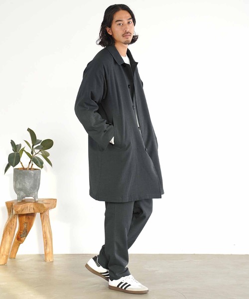 セール】撥水加工 バルマカーン パデット 中綿 ステンカラーコート