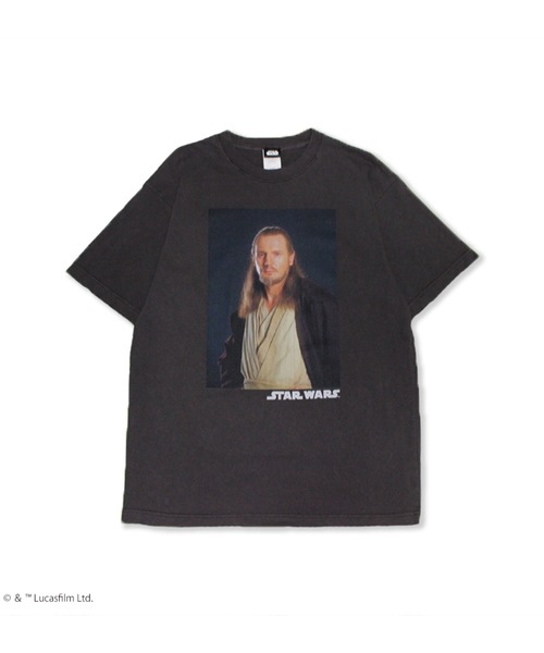 STAR WARS（スターウォーズ）の「『スター・ウォーズ』"""Qui-Gon Jinn"" T-Shirt"  半袖プリントTシャツ ビックシルエット ピグメント加工 ヴィンテージライク（Tシャツ/カットソー・メンズ・チャコール/ホワイト・X-LARGE/LARGE/MEDIUM）」の3枚目の写真