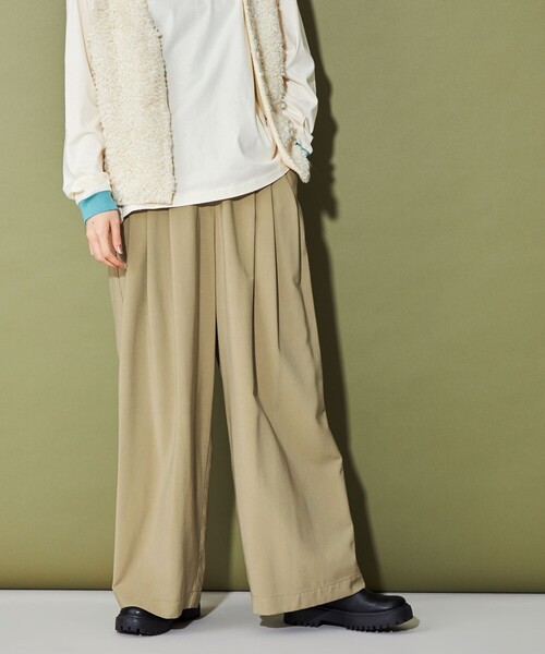 CITEN（シテン）の「＜CITEN＞3タックイージーワイドパンツ（その他パンツ・レディース・ベージュ/ライトブルー/ダークグレー/ブラック・S/M）」の4枚目の写真