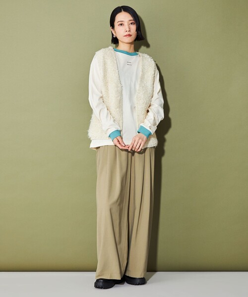 CITEN（シテン）の「＜CITEN＞3タックイージーワイドパンツ（その他パンツ・レディース・ベージュ/ライトブルー/ダークグレー/ブラック・S/M）」の7枚目の写真