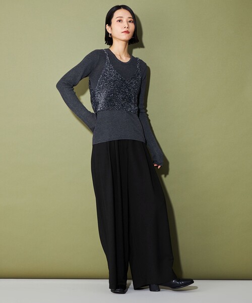 CITEN（シテン）の「＜CITEN＞3タックイージーワイドパンツ（その他パンツ・レディース・ベージュ/ライトブルー/ダークグレー/ブラック・S/M）」の6枚目の写真