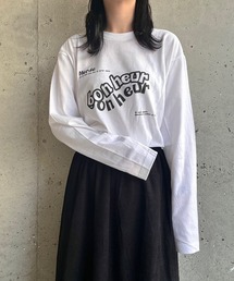 グラフィックロゴプリントロングTシャツ