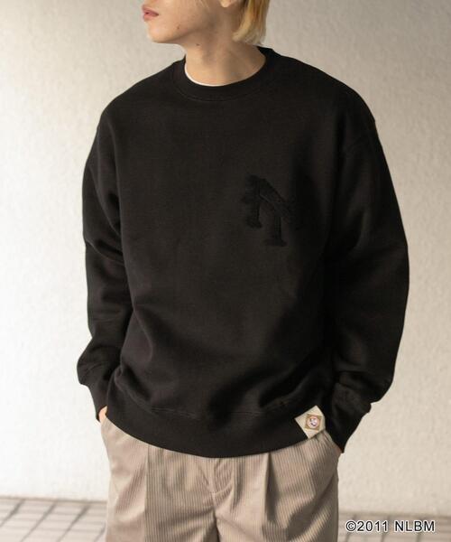 SENSE OF PLACE by URBAN RESEARCH(センスオブプレイスバイアーバンリサーチ)の「Negro Leagues クルーネックスウェット(スウェット・メンズ・ブラック/ブルー/オートミール・MEDIUM/LARGE)」の1枚目の写真