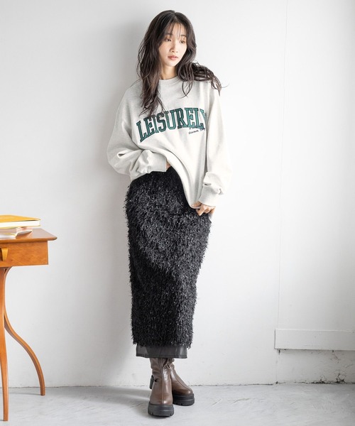 LOWRYS FARM（ローリーズファーム）の「ＵＳＡウラケロゴプルオーバー 240578（スウェット・レディース・ネイビー/グレー/ピンク/アイボリー・FREE）」の11枚目の写真