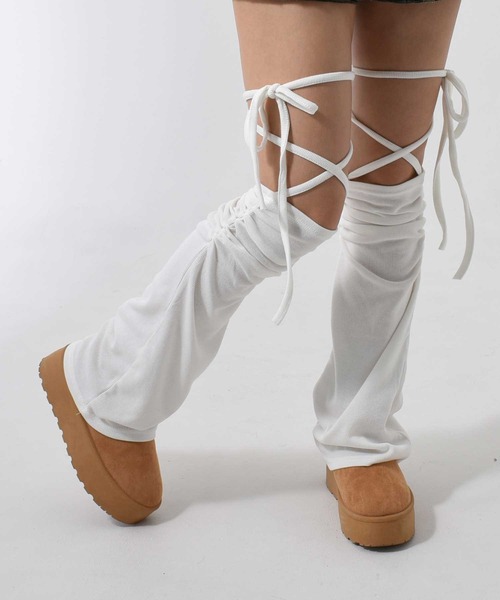 A'GEM/9 × .kom 『.kom/ドットケーオーエム』ギャザーレッグウォーマー