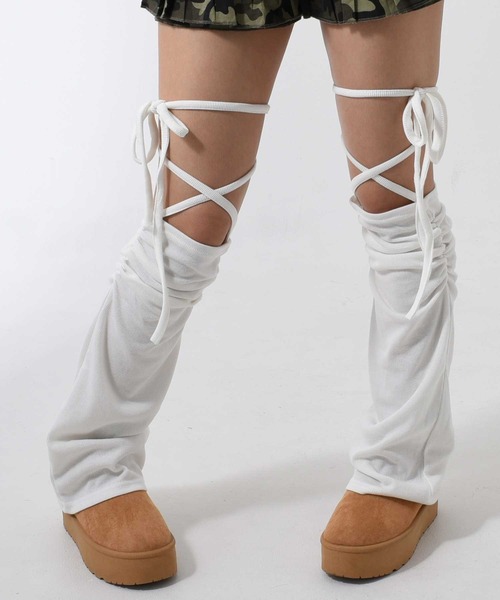 A'GEM/9 × .kom 『.kom/ドットケーオーエム』ギャザーレッグウォーマー