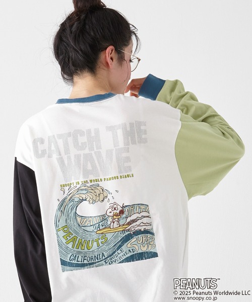 KRIFF MAYER(クリフメイヤー)の「スヌーピーロンT(Tシャツ/カットソー・メンズ・グレー/ブラック/カラフル/ライトグリーン/オフホワイト・X-LARGE/LARGE/MEDIUM)」の5枚目の写真