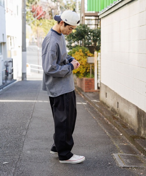 niko and...（ニコアンド）の「ワンタックバレルレッグチノ（チノパンツ・メンズ・ベージュ/ブラック/ダークブルー・MEDIUM/LARGE）」の5枚目の写真