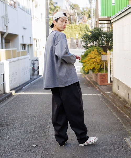 niko and...（ニコアンド）の「ワンタックバレルレッグチノ（チノパンツ・メンズ・ベージュ/ブラック/ダークブルー・MEDIUM/LARGE）」の6枚目の写真