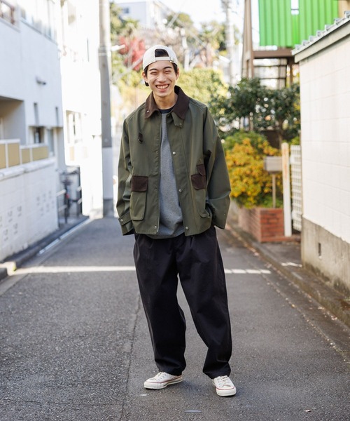 niko and...（ニコアンド）の「ワンタックバレルレッグチノ（チノパンツ・メンズ・ベージュ/ブラック/ダークブルー・MEDIUM/LARGE）」の7枚目の写真