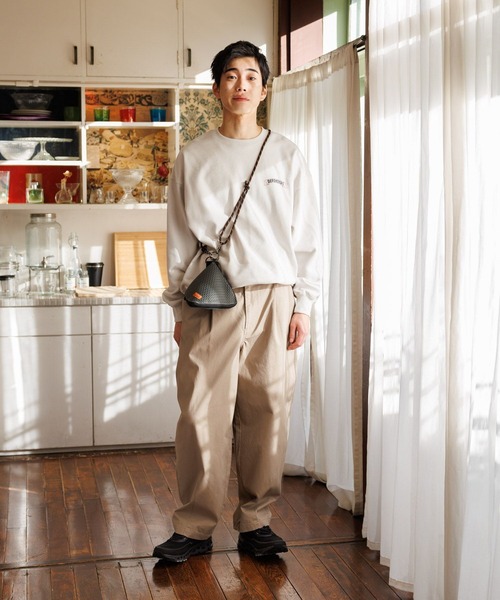 niko and...（ニコアンド）の「ワンタックバレルレッグチノ（チノパンツ・メンズ・ベージュ/ブラック/ダークブルー・MEDIUM/LARGE）」の10枚目の写真