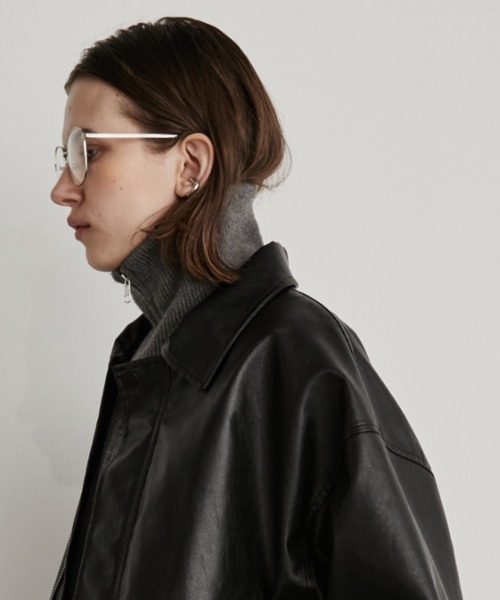 Auntie Rosa Holiday（アンティローザホリデー）の「フェイクレザーブルゾン（ブルゾン・レディース・ブラック・FREE）」の11枚目の写真