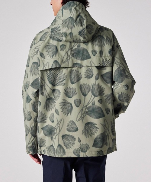 極美品 ポールスミス ミリタリージャケット ブルゾン オープンカラー 総柄 緑色 Half Tone Floral' マウンテンパーカ / 152105 153Z（ブルゾン