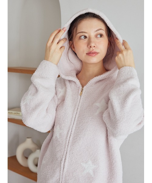 美品☆ gelato pique パウダースタージャガードフードドレス gelato pique（ジェラートピケ）の「'パウダー'スタージャガード