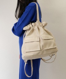 CURI BISCUI（キュリ　ビスキュイ）の「2WAY 巾着リュック（バックパック/リュック）」