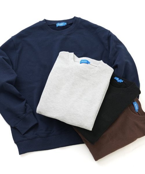 GLAZOS（グラソス）の「【大人向けサイズあり】裏毛・ワンポイント刺繍ロゴトレーナー（スウェット・キッズ・ブラウン/ネイビー/ブラック/オートミール・LL/L/M/S）」の12枚目の写真