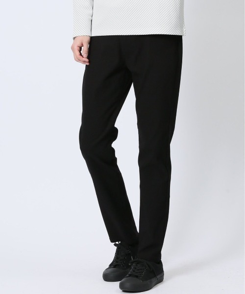 m.f.editorial（エムエフエディトリアル）の「【ストレッチ　マシンウォッシャブル】m.f.エディトリアル メンズ クロスストレッチ スリムパンツ ドビー（チノパンツ・メンズ・ブラック/ホワイト×ブラック・S/MEDIUM/LARGE/X-LARGE）」の2枚目の写真