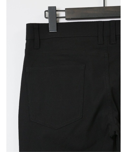 m.f.editorial（エムエフエディトリアル）の「【ストレッチ　マシンウォッシャブル】m.f.エディトリアル メンズ クロスストレッチ スリムパンツ ドビー（チノパンツ・メンズ・ブラック/ホワイト×ブラック・S/MEDIUM/LARGE/X-LARGE）」の9枚目の写真