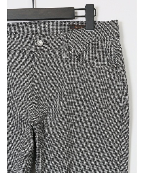 m.f.editorial（エムエフエディトリアル）の「【ストレッチ　マシンウォッシャブル】m.f.エディトリアル メンズ クロスストレッチ スリムパンツ ドビー（チノパンツ・メンズ・ブラック/ホワイト×ブラック・S/MEDIUM/LARGE/X-LARGE）」の6枚目の写真