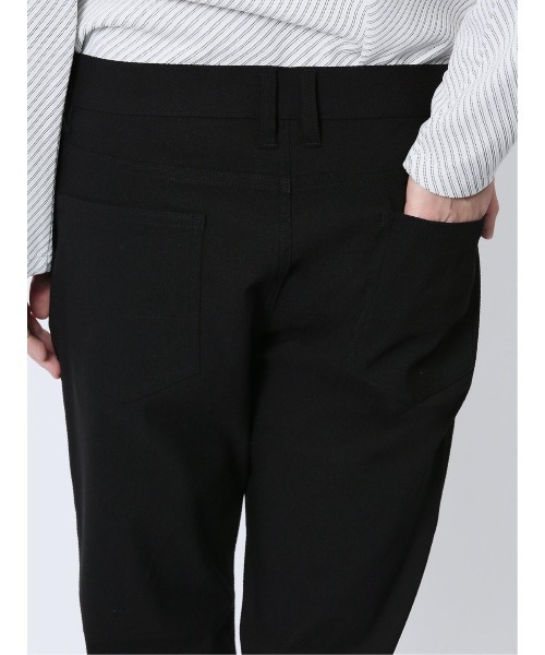 m.f.editorial（エムエフエディトリアル）の「【ストレッチ　マシンウォッシャブル】m.f.エディトリアル メンズ クロスストレッチ スリムパンツ ドビー（チノパンツ・メンズ・ブラック/ホワイト×ブラック・S/MEDIUM/LARGE/X-LARGE）」の19枚目の写真