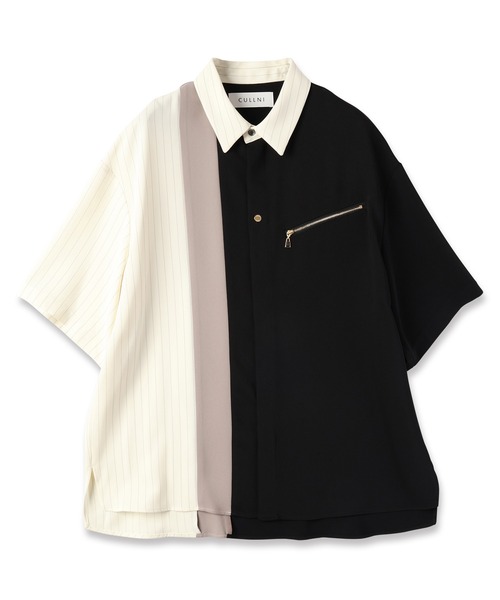 CULLNI（クルニ）の「Double Satin Bi Color Short Sleeve Shirt
