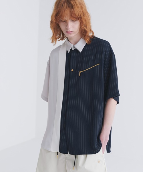 CULLNI（クルニ）の「Double Satin Bi Color Short Sleeve Shirt