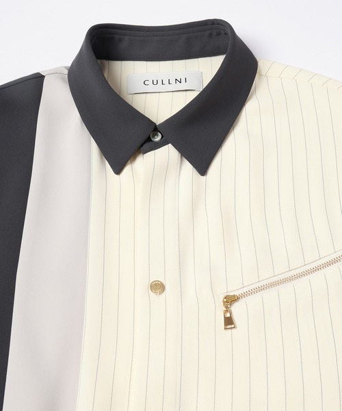 CULLNI（クルニ）の「Double Satin Bi Color Short Sleeve Shirt