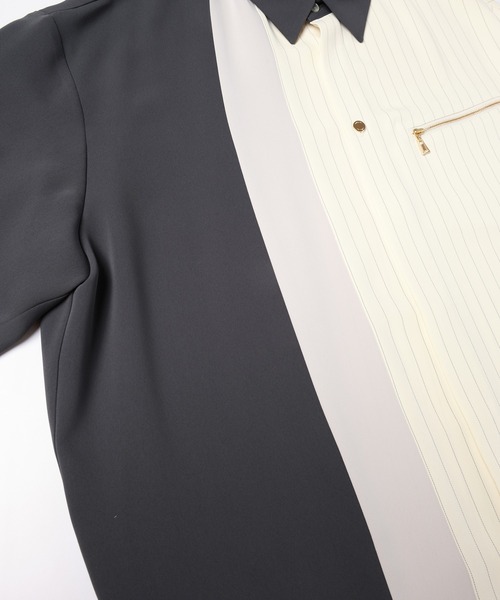 CULLNI（クルニ）の「Double Satin Bi Color Short Sleeve Shirt