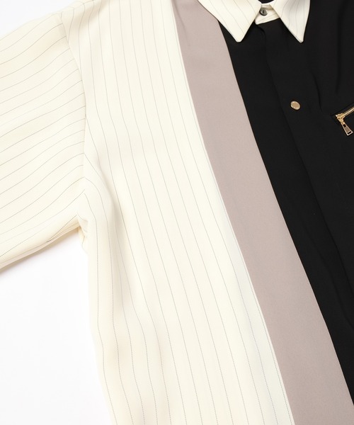 CULLNI（クルニ）の「Double Satin Bi Color Short Sleeve Shirt