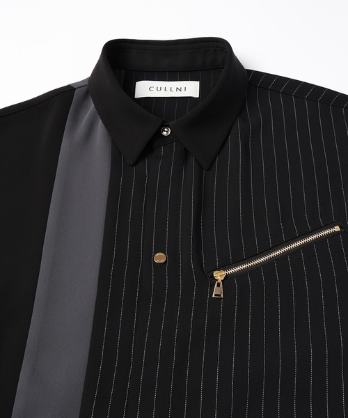 CULLNI（クルニ）の「Double Satin Bi Color Short Sleeve Shirt