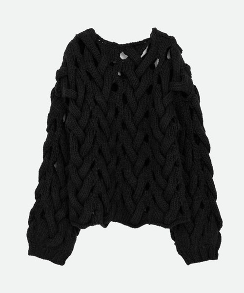 【NOUNLESS/ナウンレス】OVER MESH HAND KNIT（ニット/セーター）｜NOUNLESS（ナウンレス） 38,500円