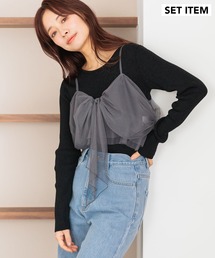 mysty woman | リボン2WAYキャミSET  315780(ニット/セーター)