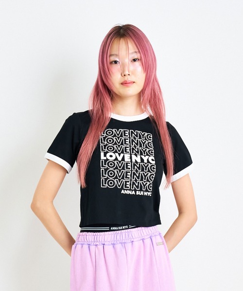 LOVE NYC フロッキーTシャツ（Tシャツ/カットソー）｜ANNA SUI NYC（アナ スイ エヌ ワイ シー）