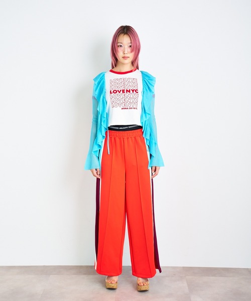 LOVE NYC フロッキーTシャツ（Tシャツ/カットソー）｜ANNA SUI NYC（アナ スイ エヌ ワイ シー） dadidaworld.com