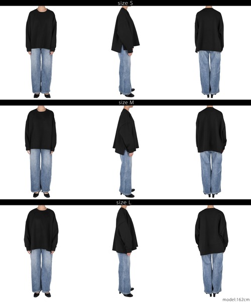 coca(coca)(コカ)の「ソフトスウェットビッグサイズトップス(スウェット・レディース・アイボリー/ブラック/グレー/ライトブルー・S/L/M)」の16枚目の写真